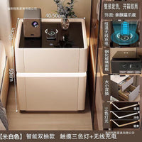 Smart Nightstand with Integrated Safe, Modern Bedroom Storage Cabinet and Side Table