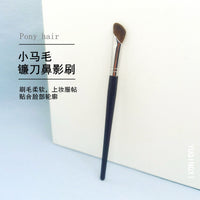 MEIZ Professional Angled Nose Contour Brush for Blending and Shading, Pony Hair