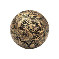 Brass Dragon Phoenix Hand Play Balls Health Massage Baoding Balls
