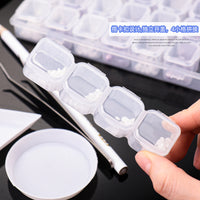 DIY Craft Storage Box with Lid, Clear Plastic Organizer for Beads, Jewelry, Nail Art Accessories