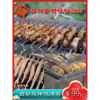 Automatic Rotating Stainless Steel BBQ Grill for Outdoor Picnics and Patios