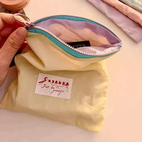Macaron Portable Cosmetic Bag Set for Travel, Mini Toiletry Organizer Pouch