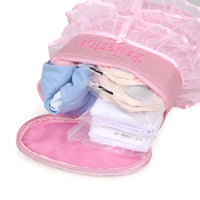 Girls' Ballet Dance Bag with Lace and Large Capacity - Pink