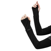 Ice Silk UV Protection Arm Sleeves with Hand Cover for Driving Cycling Fishing Golf