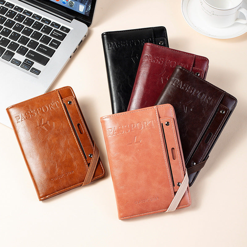 Multi-functional Travel Passport Holder Wallet with Card Slots and Boarding Pass Storage