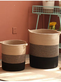 Nordic Woven Laundry Hamper Large Capacity Storage Basket for Toys and Clothes