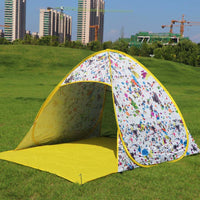 Automatic Pop-Up Beach Tent for 2 People - Instant Setup Sun Shelter
