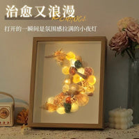 3D Shadow Box Frame for Dried Flowers, Shells, and Specimens with Display Stand