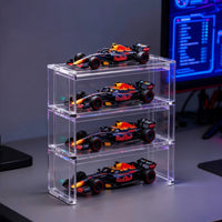 Diecast Car Model Display Case Dustproof Toy Vehicle Storage Box for F1 Hot Wheels Tomica
