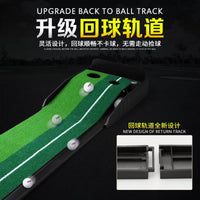 Indoor Golf Putting Green Practice Mat with Putter Set for Home Office