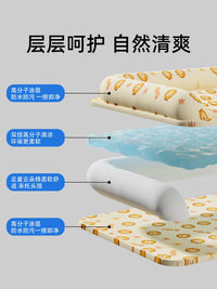 Pet Cooling Mat with Neck Support for Cats and Dogs, Summer Sleep Pad, Ice Silk Kennel, Cooling Artifact