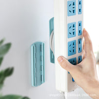 Punch-Free Wall-Mounted Power Strip Holder with Cable Organizer
