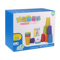 Kids Stacking Cups Game Set for Color Recognition and Cognitive Training