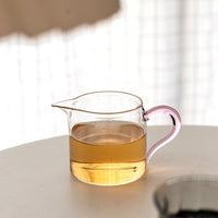 Thickened Heat-Resistant Glass Gongdao Bei Tea Pitcher with Handle, 280ml