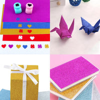 Glitter Cardstock A4 Non-shedding Material for DIY Crafts and Gift Wrapping, Self-Adhesive Glitter Paper