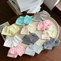 10cm Cotton Doll Plaid/Polka Dot Mini Shorts for Doll Clothes