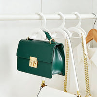 Stackable Handbag Hanger Closet Organizer for Purses, Hats, and Scarves - Multi-functional Wall-mounted Storage Rack