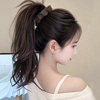 Korean Style Satin Pleated Banana Hair Clip for Women, Elegant Large Hair Claw Clip