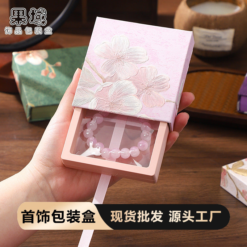 Chinese Style Floral Jewelry Gift Box for Bracelets Necklaces Rings