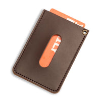 Genuine Leather ID Card Holder with Lanyard - Ultra-Thin Bus Pass & Access Card Protector