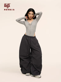 HIPHOP NINJA Women's Jazz Hip Hop Street Dance American Parachute Sports Pants