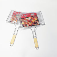 BBQ Grilling Basket for Vegetables, Meat, and Fish - Outdoor Large Hamburger Clip Net Rack Thickened Fish Grill Clamp