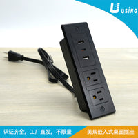 USB-C PD20W Fast Charging Desktop Power Strip with US Standard Outlets for Furniture