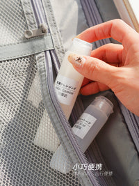 Travel Size Squeeze Bottles Set for Toiletries, Shampoo, Lotion, and Cosmetics with Storage Case
