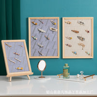 Wooden Jewelry Display Tray Hairpin Holder Wall-Mounted Organizer for Earrings Necklaces Rings