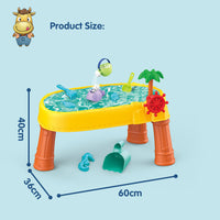 Kids' Outdoor Sand and Water Play Table Set with Beach Toys