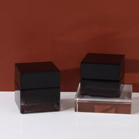 Refillable Black Glass Lotion and Cream Dispenser Bottles with Pump for Travel