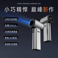 Mini High-Speed Bladeless Handheld Fan, Portable Outdoor Turbine Fan with Strong Airflow