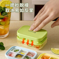 Quick Release Ice Cube Tray with Lid, Mini Ice Maker for Home Refrigerator, Press-Type Ice Box