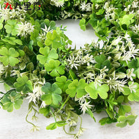 Large Artificial Clover Wreath for St. Patrick's Day Door Decor