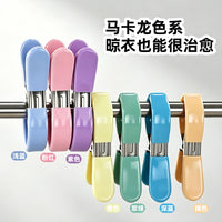 Stainless Steel Laundry Clips with Rubber Tips, Windproof Clothes Pegs for Drying Quilts and Socks