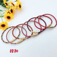 3mm Waterproof Steel Wire Rope Bracelet with Frosted Clasp for Charms, Adjustable Length