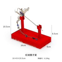 Red Velvet Jewelry Display Stand for Necklaces, Rings, Pendants, Bracelets and Hairpins