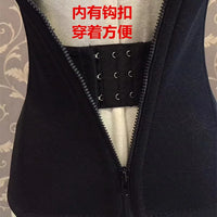Women's Winter Thermal Fleece-Lined Waist Trainer with Zipper for Tummy Control and Body Shaping