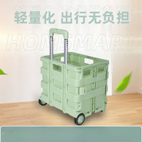 Foldable Shopping Cart with Wheels for Groceries, Laundry, and More