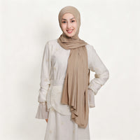 Premium Elastic Liquid Jersey Breathable Solid Color Long Scarf for Women