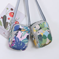 Women's Nylon Mini Crossbody Bag Vertical Shoulder Key Coin Purse