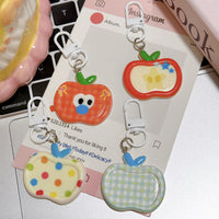 Cute Cartoon Apple Keychain for Bags and Accessories, Ideal Gift for Friends and Students