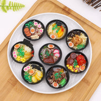 Miniature Japanese Ramen Bowl Keychain - Realistic Food Replica Charm for Bags