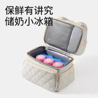 Double-Layer Insulated Breast Milk Cooler Bag for Moms, Portable Large Capacity Lunch Tote