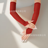 Women's Sheer Mesh Fingerless Arm Sleeves for Cosplay & Parties