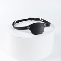 Halloween Cosplay Pirate Eye Patch Adjustable PU Leather Gothic Costume Accessory