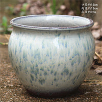 Imitation Wood-Fired Succulent Planter Pot, Unglazed Terracotta Bonsai Pot, Ceramic Flowerpot for Succulents and Landscaping