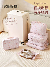 5-Piece Travel Compression Packing Cubes Set for Clothes, Underwear, and Shoes