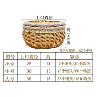 Hand-Woven Wicker Bread Basket with Lid and Liner for Food Storage and Organization