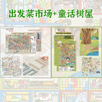 3D Layered Miniature Scene Stickers for DIY Crafting and Stress Relief